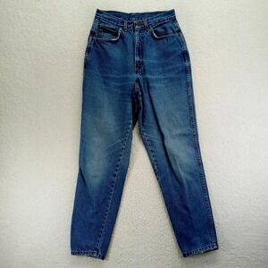 VTG Chic Jeans Womens 10 (28x30) High Rise‎ Tapered Cotton USA Medium Wash